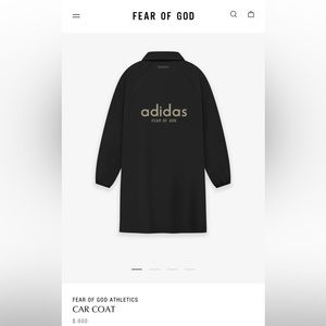 Men’s Adidas Fear of God car coat